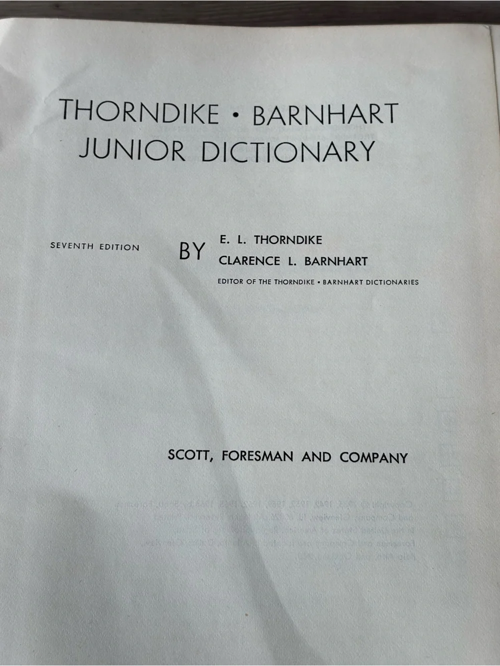 VTG Thorndike Barnhart Junior Dictionary, 7th Edition